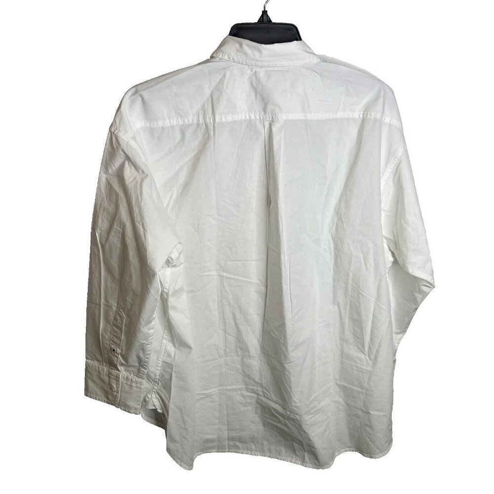 J.Crew $98 Petite Relaxed Fit Crisp Cotton Shirt Size P12 AW717 Monogrammed - Picture 7 of 7